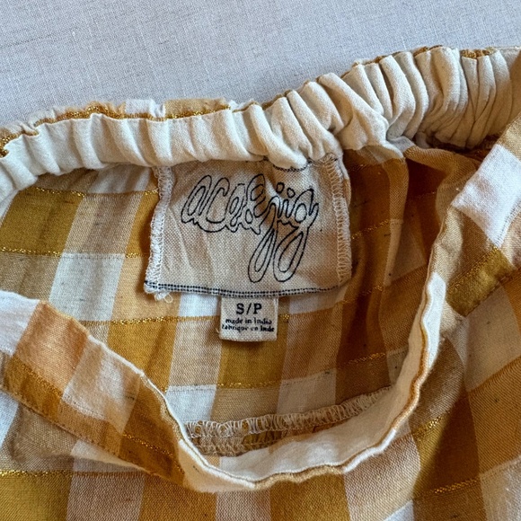 Ace and Jig Gingham Skirt in Golden Yellow - Picture 5 of 6